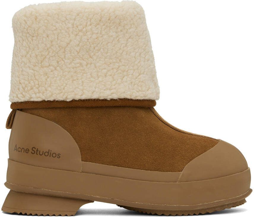 Acne Studios Brown Reversible Boots - Picture 5