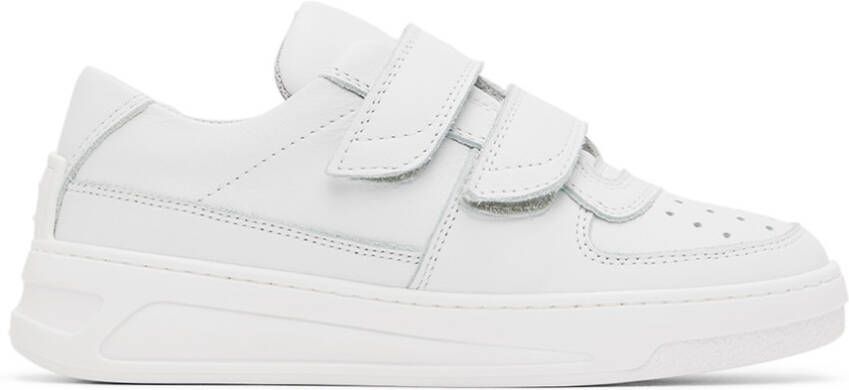 Acne Studios Kids White Leather Sneakers - Picture 4