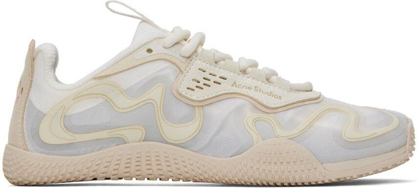Acne Studios Off-White Ribbon Sneakers - Picture 4