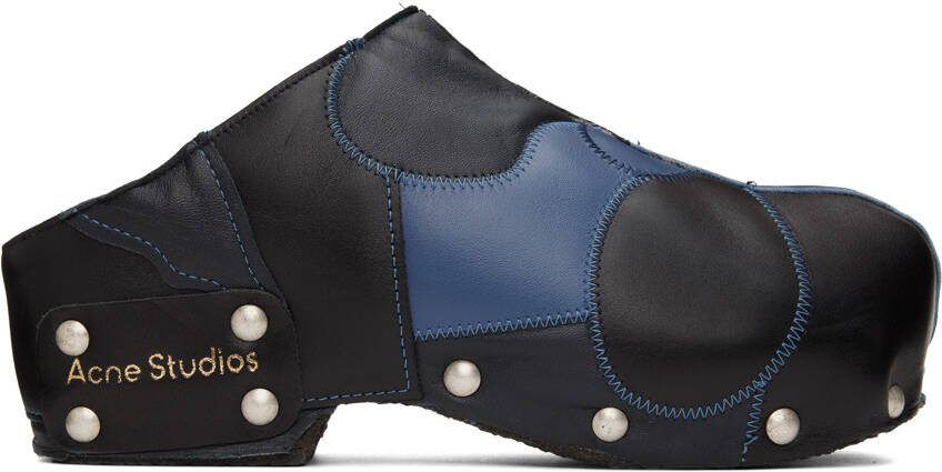 Acne Studios SSENSE Exclusive Black  Blue Bloggi's Clogs
