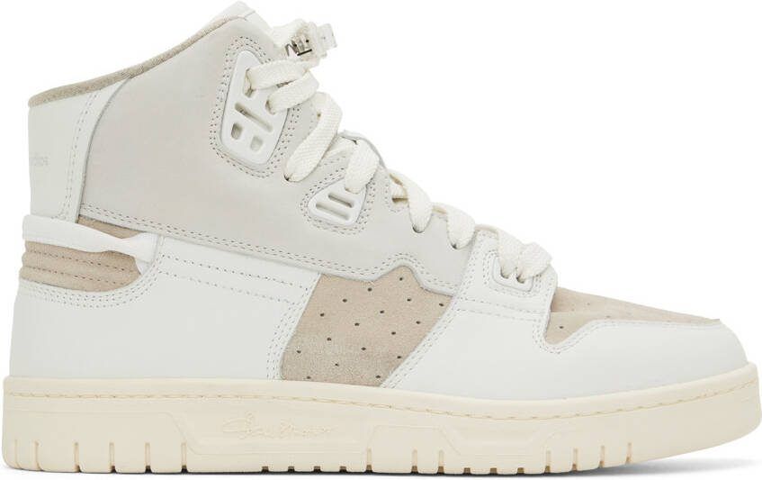 Acne Studios White  Beige Paneled Sneakers - Picture 2
