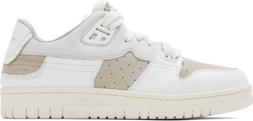 Acne Studios White Leather Low Top Sneakers - Picture 5