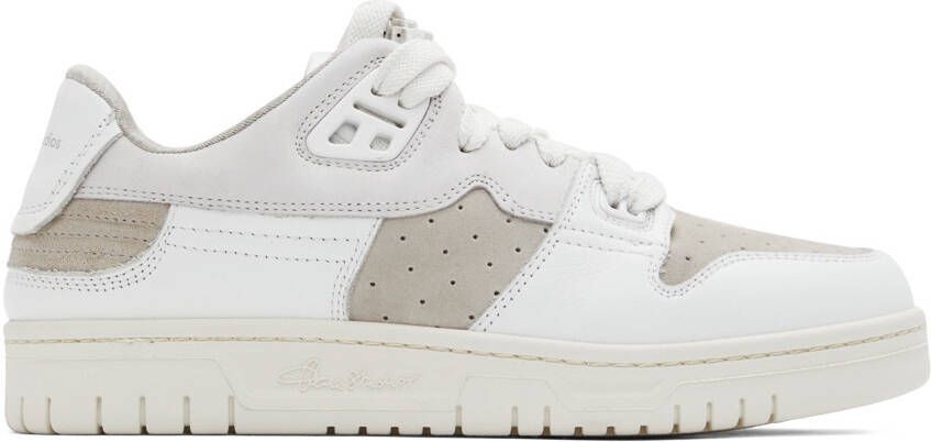 Acne Studios White Leather Low Top Sneakers - Picture 5