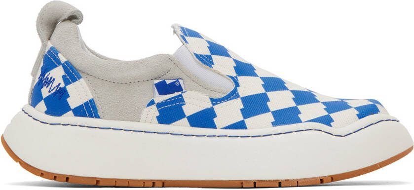 ADER error Blue  White Lad Sneakers