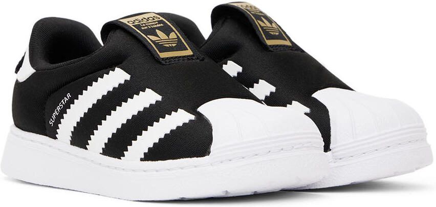 Adidas Kids Baby Black  White Superstar 360 Sneakers - Picture 3