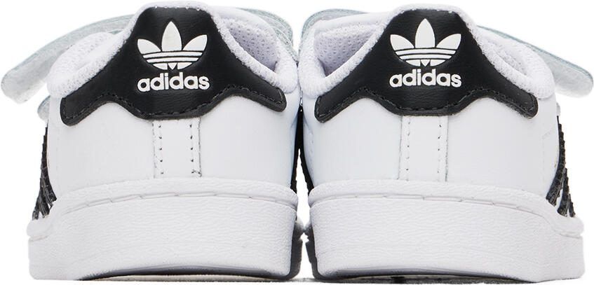 Adidas Kids Baby White  Black Superstar Sneakers - Picture 2
