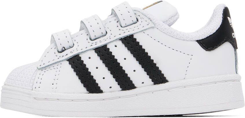 Adidas Kids Baby White  Black Superstar Sneakers - Picture 3