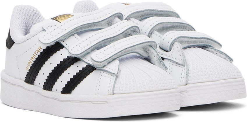 Adidas Kids Baby White  Black Superstar Sneakers