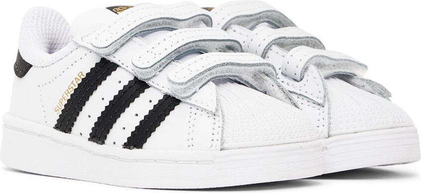 Adidas Kids Baby White  Black Superstar Sneakers - Picture 3