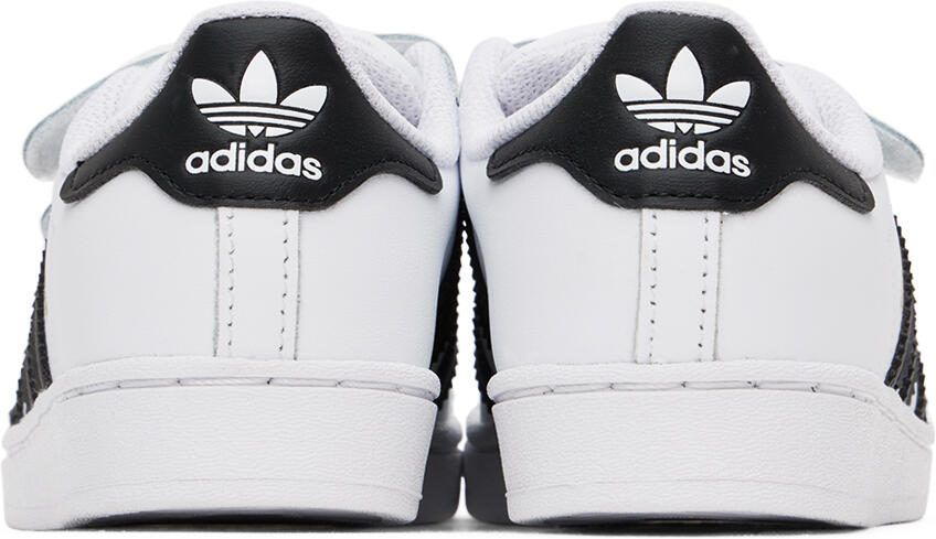 Adidas Kids White  Black Superstar Little Kids Sneakers - Picture 2