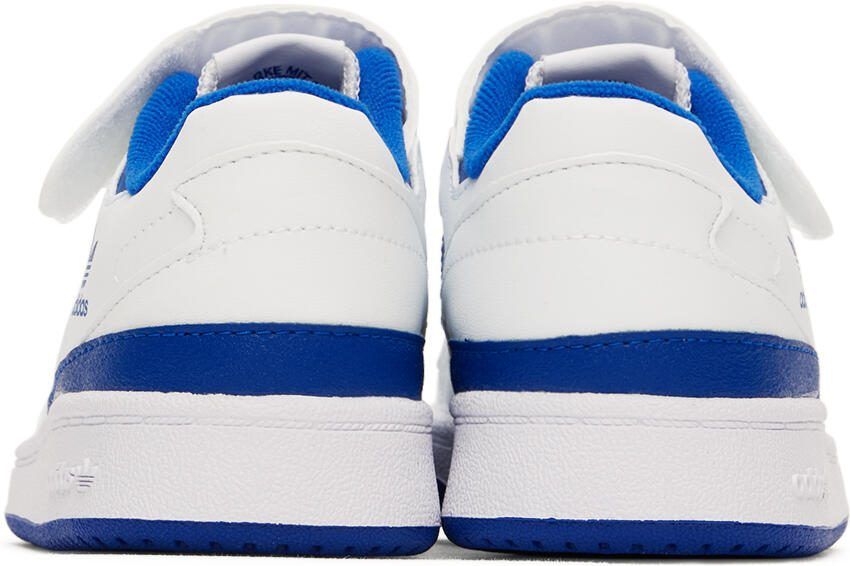 Adidas Kids White  Blue Forum Low Little Kids Sneakers - Picture 5