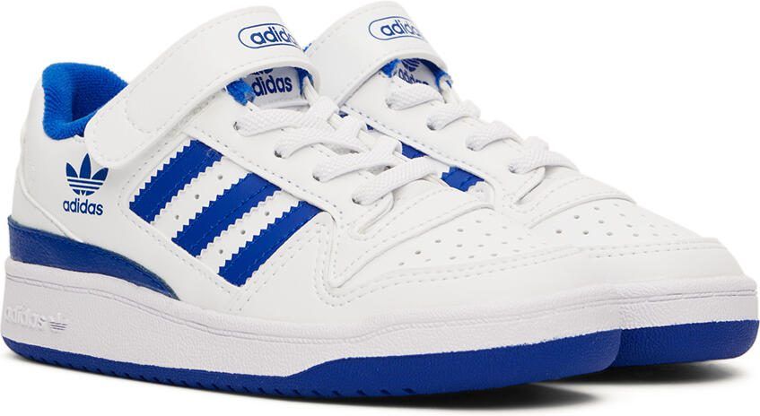 Adidas Kids White  Blue Forum Low Little Kids Sneakers