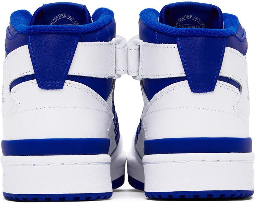 Adidas Kids White  Blue Forum Mid Big Kids Sneakers