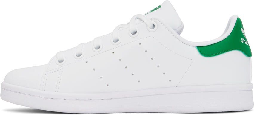 Adidas Kids White  Green Stan Smith Big Kids Sneakers - Picture 3