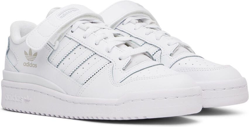 Adidas Kids White Forum Low Big Kids Sneakers - Picture 3