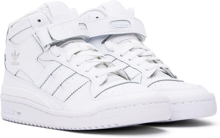 Adidas Kids White Forum Mid Big Kids Sneakers - Picture 2