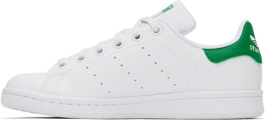 Adidas Kids White  Green Stan Smith Big Kids Sneakers - Picture 3