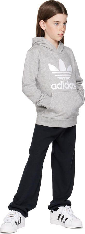 Adidas Kids White  Black Superstar Big Kids Sneakers - Picture 4