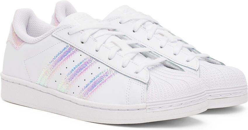 Adidas Kids White Superstar Little Kids Sneakers - Picture 2