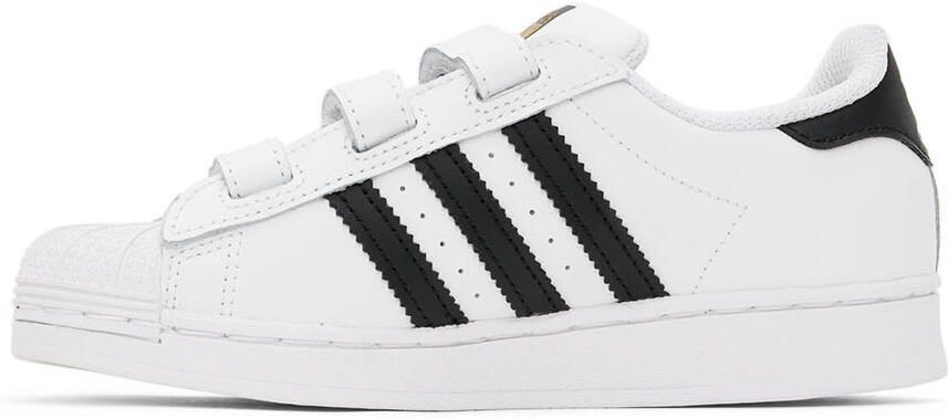 Adidas Kids White  Black Superstar Little Kids Sneakers - Picture 4