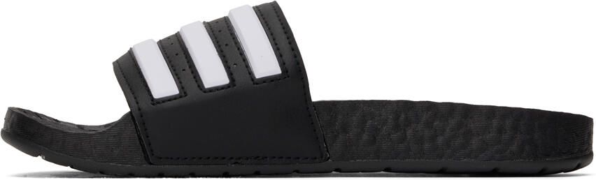 Adidas Originals Black  White Adilette Boost Slides - Picture 4