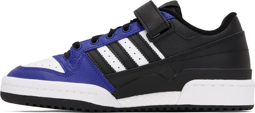 Adidas Originals Black  Blue Forum Low Sneakers - Picture 3