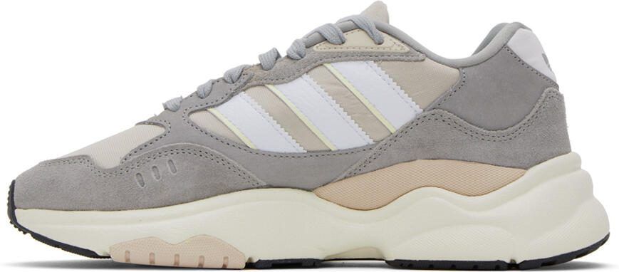 Adidas Originals Gray  Beige Retropy F90 Sneakers - Picture 3