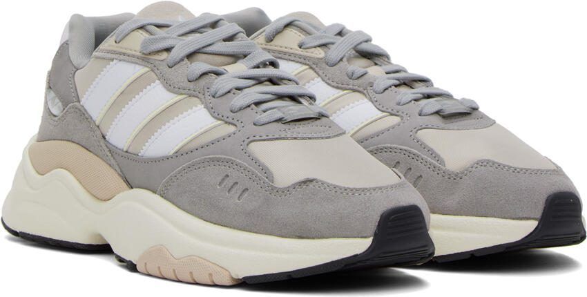 Adidas Originals Gray  Beige Retropy F90 Sneakers - Picture 2