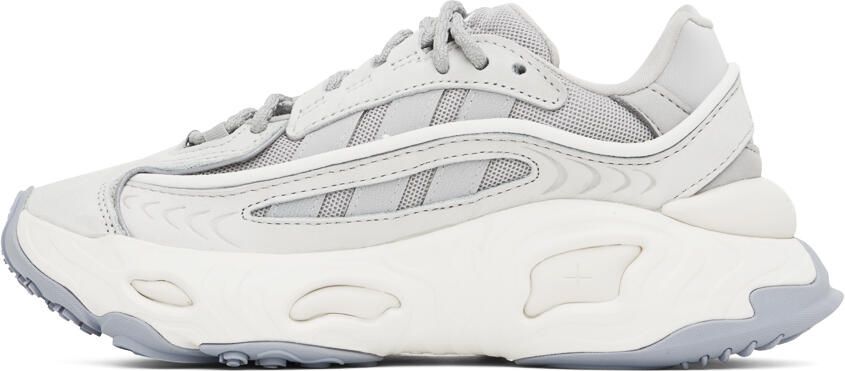 Adidas Originals Gray  White Oznova Sneakers - Picture 3