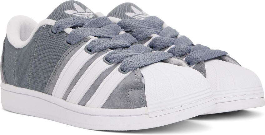 Adidas Originals Gray  White Superstar Supermodified Sneakers
