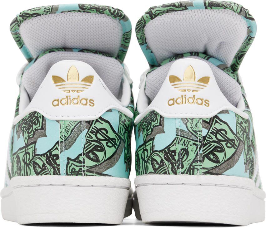 Adidas Originals Green  Blue Jeremy Scott Edition Superstar Sneakers
