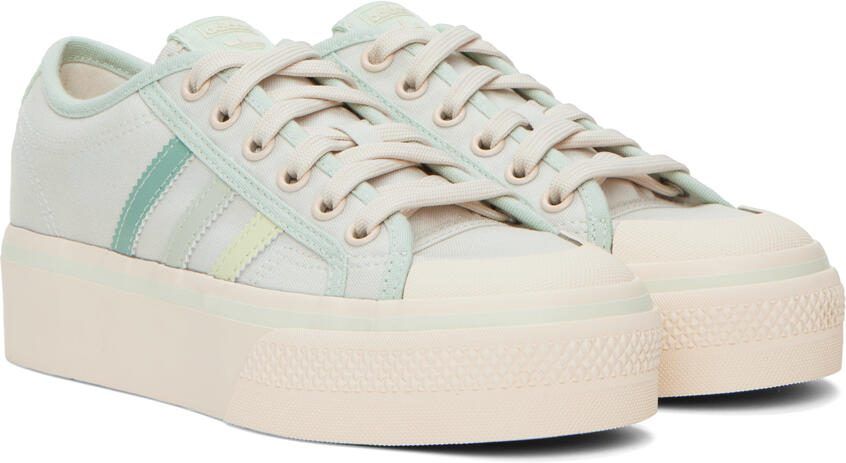 Adidas Originals Green Nizza Platform Sneakers - Picture 2