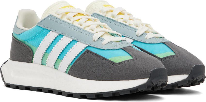 Adidas Originals Gray  Blue Retropy E5 Sneakers - Picture 2