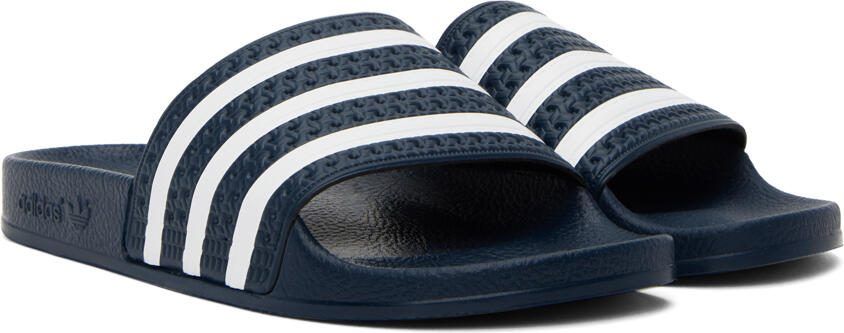 Adidas Originals Navy  White Adilette Slides