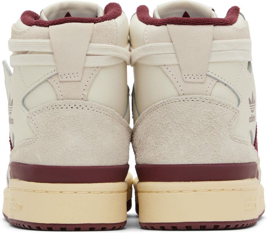Adidas Originals Off-White  Burgundy Forum 84 Sneakers