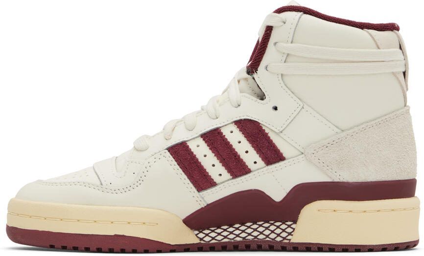 Adidas Originals Off-White  Burgundy Forum 84 Sneakers - Picture 3