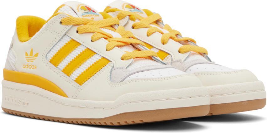 Adidas Originals Off-White  Yellow Forum Low Sneakers