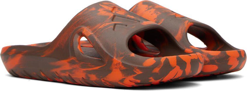 Adidas Originals Orange  Brown Adicane Slides - Picture 2