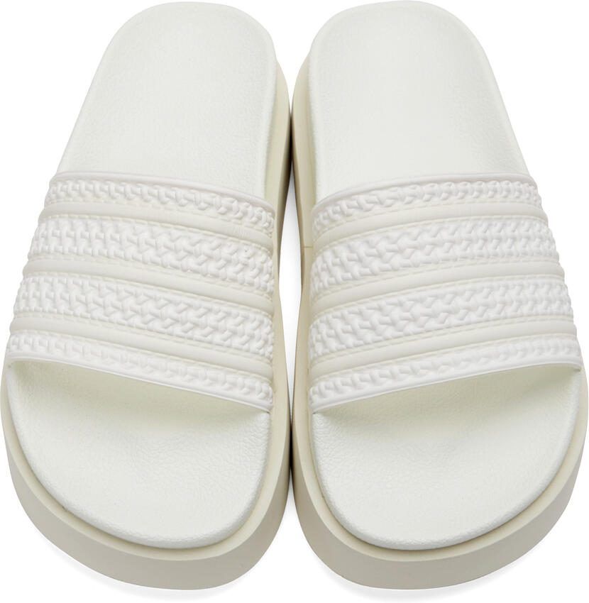 Adidas Originals White Adilette Bonega Slides