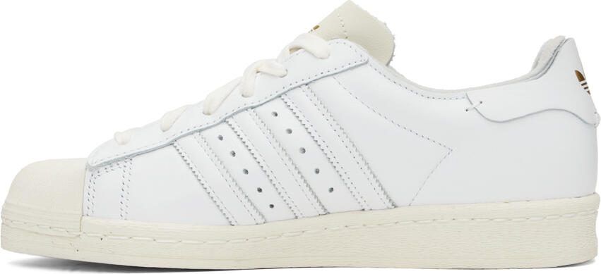 Adidas Originals White  Beige Superstar 82 Sneakers - Picture 5