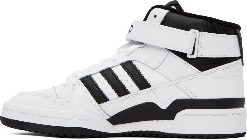 Adidas Originals White  Black Forum Mid Sneakers - Picture 6