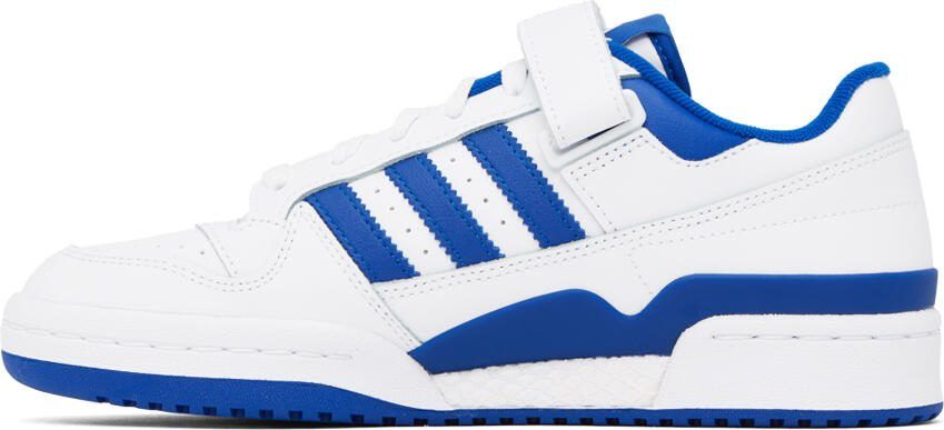 Adidas Originals White  Blue Forum Low Sneakers - Picture 3