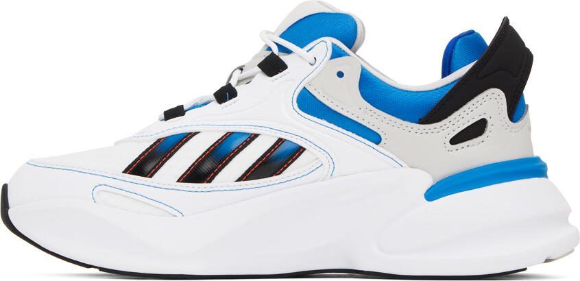 Adidas Originals White  Blue Ozmorph Sneakers - Picture 3