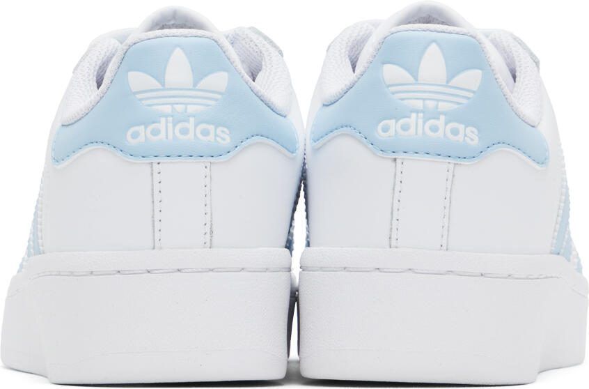 Adidas Originals White  Blue Superstar XLG Sneakers - Picture 4