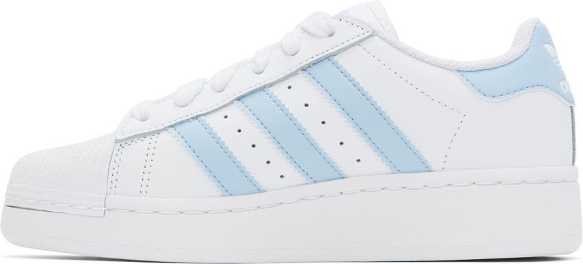 Adidas Originals White  Blue Superstar XLG Sneakers - Picture 3