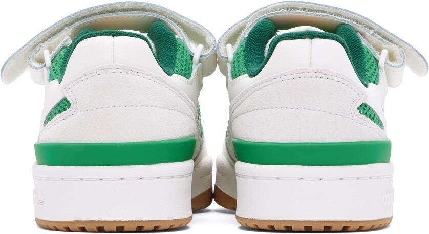 Adidas Originals White  Green Forum Low Sneakers