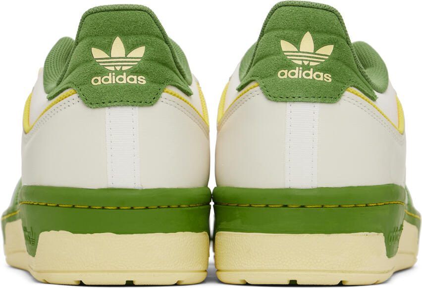 Adidas Originals White  Green Rivalry Low 86 Sneakers