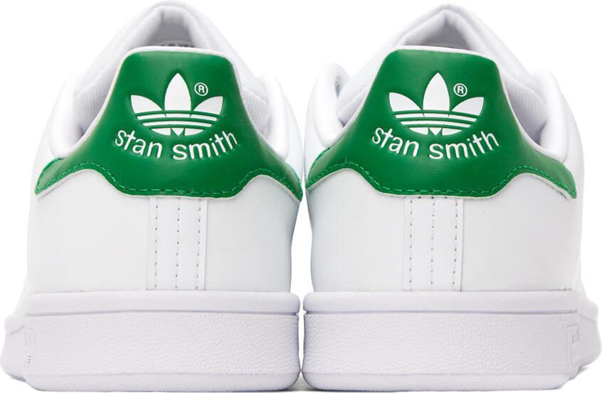 Adidas Originals White  Green Stan Smith Sneakers - Picture 2