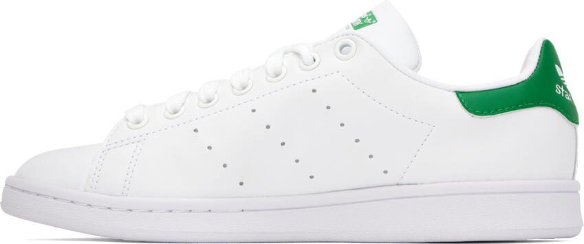 Adidas Originals White  Green Stan Smith Sneakers - Picture 18