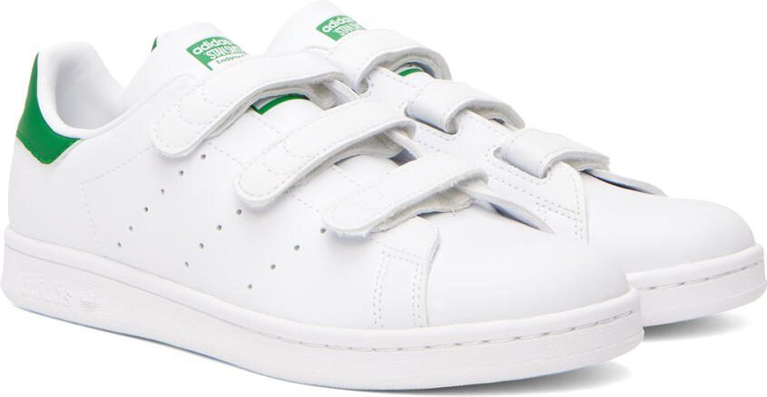 Adidas Originals White  Green Stan Smith Sneakers - Picture 8